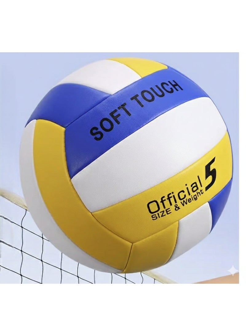 diu toyz Volleyball Official Size 5 Volleyball – Soft Touch Grip, Durable Material, Indoor & Outdoor Beach volleyball Training Ball for Kids, Teens & Adults (Popular Yellow) - Image 2
